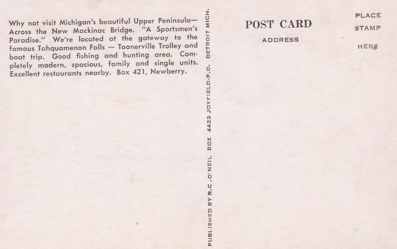 White Cloud Motel - Old Postcard (newer photo)